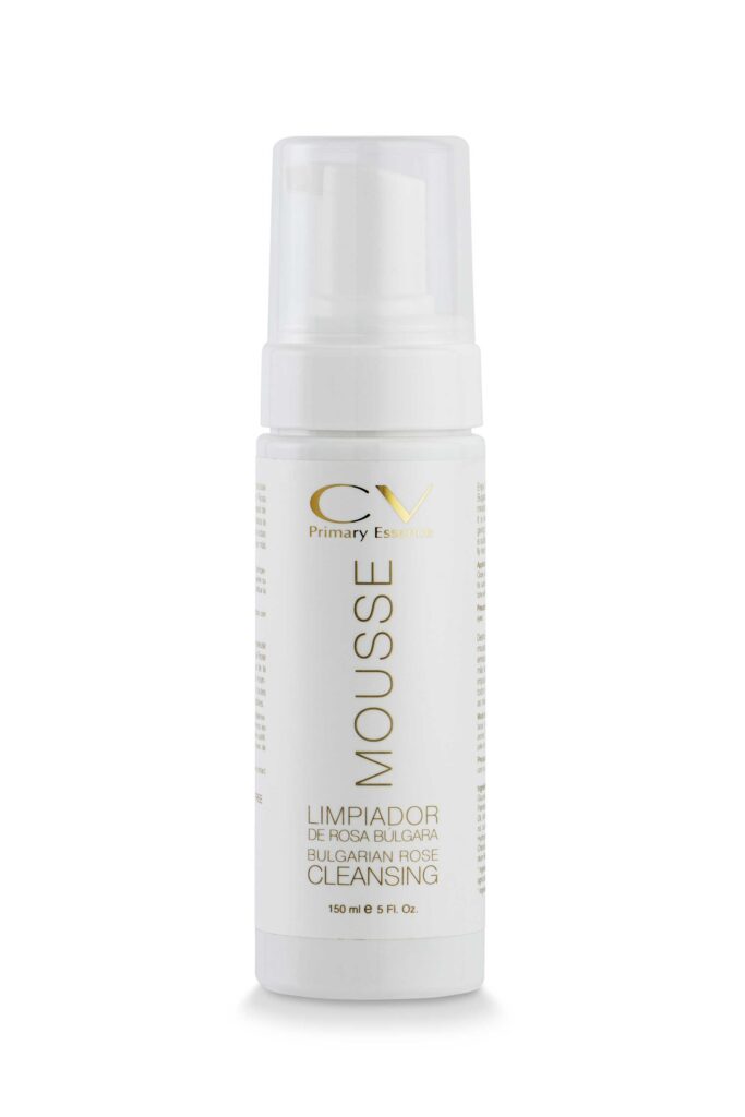 mousse limpiadora rosa búlgara